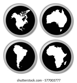 Maps icons - vector stickers  set