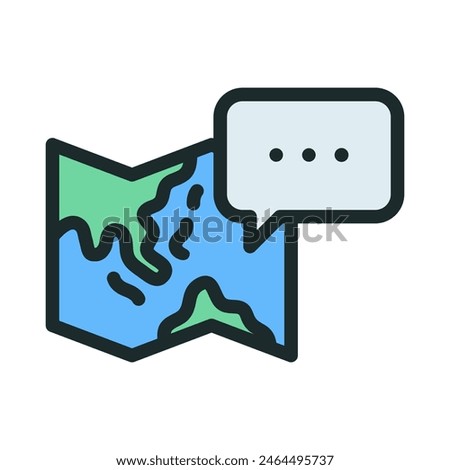 Maps and Information icon in flat style