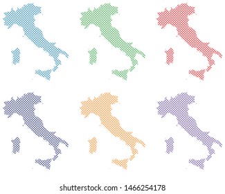 Maps of Italy on simple cross stitch