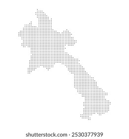 Mapas de Laos con estilo de fondo de semitono para presentación de diseño de negocios