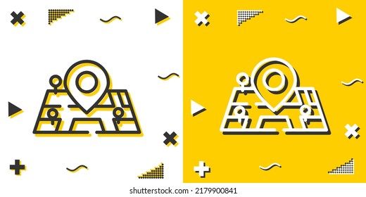 maps line icon. Simple outline style.maps linear sign. Vector illustration isolated on white background. Editable stroke EPS 10