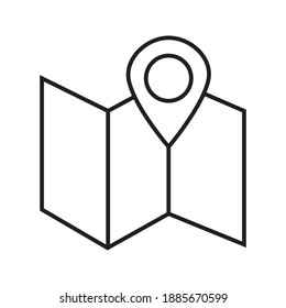 asignación ubicación gps ilustración icono plantilla de diseño 