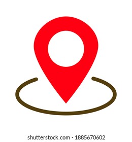 maps location gps logo illustration icon design template 
