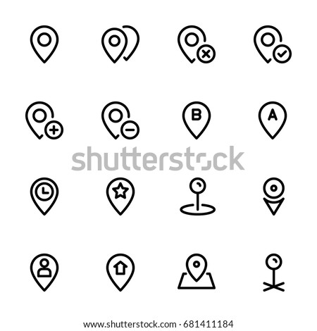 Maps and Location - Icon collection