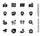 Maps and location icon set