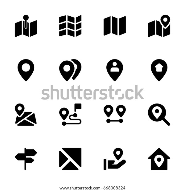 Maps and location icon\
set