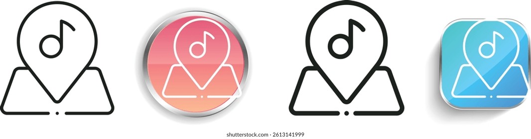 maps and location icon. Thin Linear, Regular and Button Style Design Isolated On White Background