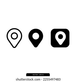 Maps Location Icons Vector Illustration Logo Template