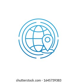 Maps Location line icon vector design illustration. Maps icon simple icon symbol for logo, website, graphic elements, app, UI. Maps linear icon isolated flat on white background.