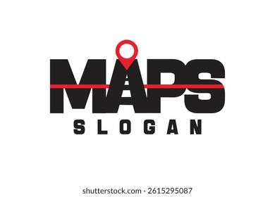 Maps Location Logo, maps lettering logo