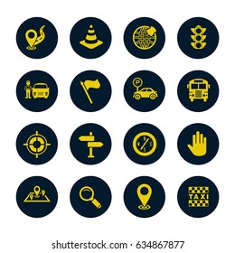 Maps, location, navigation and transportation icons set