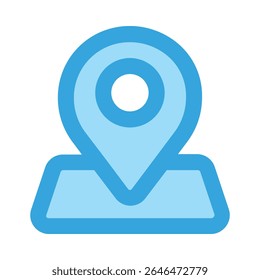 Icono de relleno de contorno de mapas y ubicación