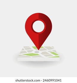 maps with location pointer vector