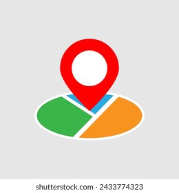 Mapas símbolo de ubicación icono vector 