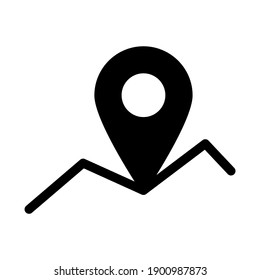 Maps and location in trendy flat style.  simple design for graphics, logos, websites, social media, UI, mobile apps, EPS10