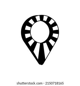 Maps and location in trendy flat style. simple design for graphics, logos, websites, social media, UI, mobile apps, EPS10