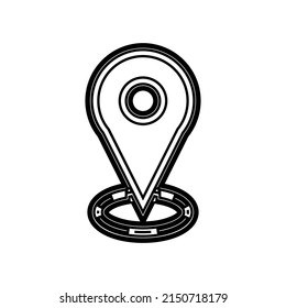 Maps and location in trendy flat style. simple design for graphics, logos, websites, social media, UI, mobile apps, EPS10