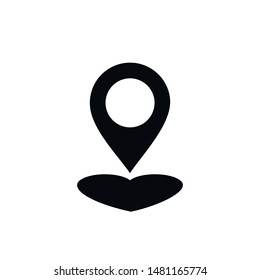 Maps love icon logo design vector