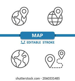 Maps, Map, GPS Icons. Professional, pixel perfect icons. EPS 10 format.
