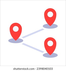 Maps Marker icon, Pin symbol, Location icon, vector illustration on white background