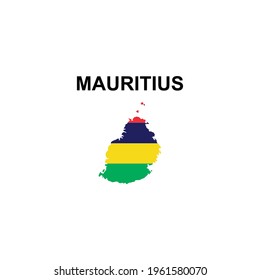 maps of Mauritius icon vector sign symbol