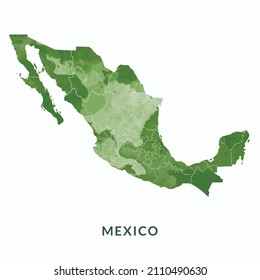 mapas de México, naves acuarelas estilo vector Ilustración.