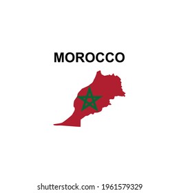 símbolo de símbolo del vector del icono de mapas de Marruecos