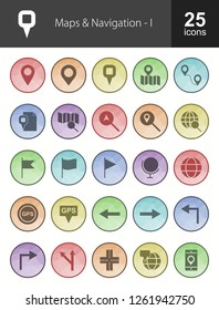 Maps & Navigation Filled Icons