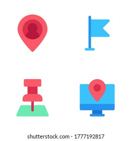 Maps & navigation icon set = pin, flag, point marker, map.
Perfect for website mobile app, presentation, illustration and any other projects.