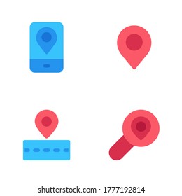 Maps & navigation icon set = smartphone pin, pin location, road, search location.
Perfect for website mobile app, presentation, illustration and any other projects.