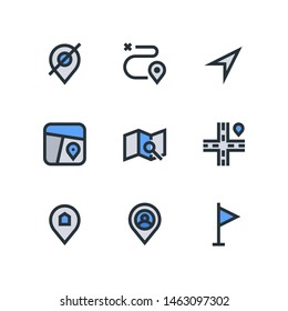 Maps and Navigation icons in for any purposes. Perfect for website mobile app presentation and any other projects
