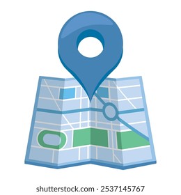 maps and navigation track destination isolated