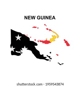 maps of New Guinea icon vector sign symbol