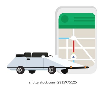 mapea la dirección del teléfono en línea encontrar la tecnología de localización moderna y la máquina del vehículo de transporte de coches