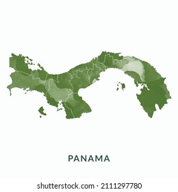 mapas de Panamá, naves acuarelas estilo vector Ilustración.