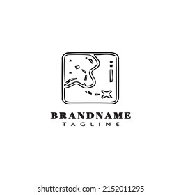 maps paper logo icon design template modern vector illustration