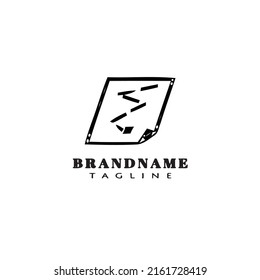 maps paper logo icon design template modern vector illustration