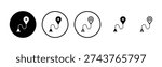 Maps and pin icon logo design. location sign and symbol. geo locate, pointer icon.