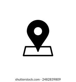 Maps and pin icon logo design. location sign and symbol. geo locate, pointer icon.