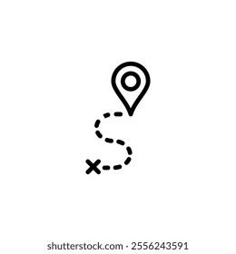 Maps and pin icon logo design. location sign and symbol. geo locate, pointer icon.