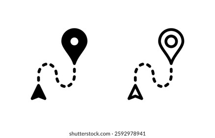 Maps and pin icon logo design. location sign and symbol. geo locate, pointer icon.