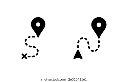 Maps and pin icon logo design. location sign and symbol. geo locate, pointer icon.