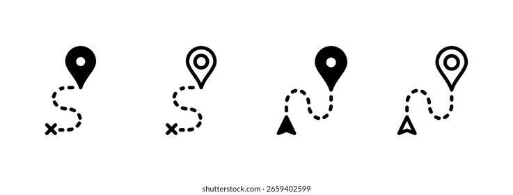 Maps and pin icon logo design. location sign and symbol. geo locate, pointer icon.