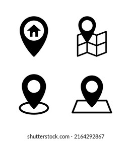 Maps and pin icon vector. location sign and symbol. geo locate, pointer icon.