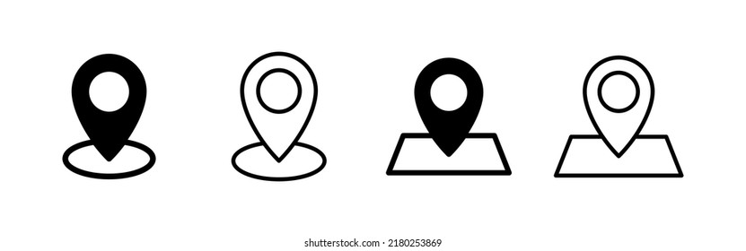 Maps and pin icon vector. location sign and symbol. geo locate, pointer icon.