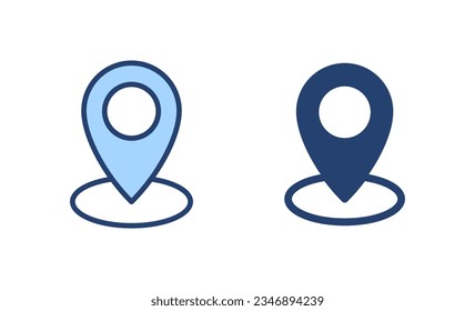 Maps and pin icon vector. location sign and symbol. geo locate, pointer icon.