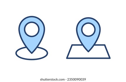 Maps and pin icon vector. location sign and symbol. geo locate, pointer icon.