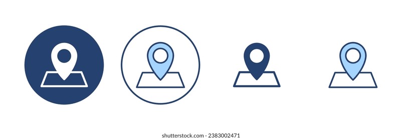 Maps and pin icon vector. location sign and symbol. geo locate, pointer icon.