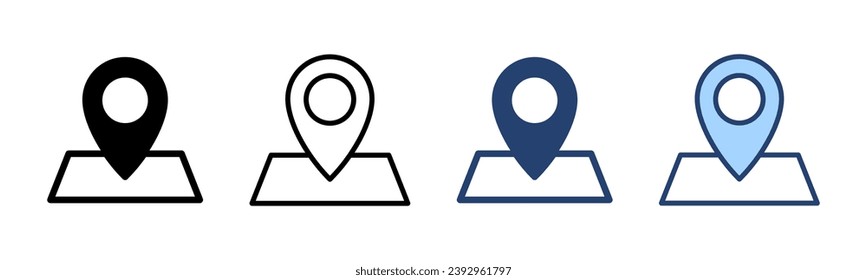 Maps and pin icon vector. location sign and symbol. geo locate, pointer icon.