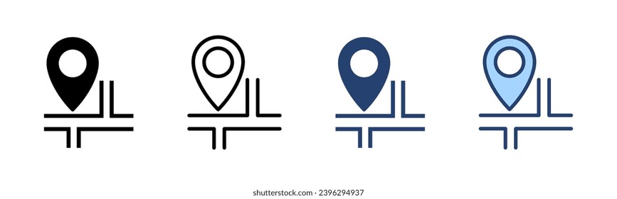 Maps and pin icon vector. location sign and symbol. geo locate, pointer icon.